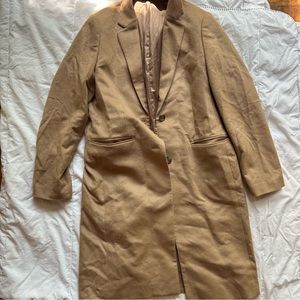 Uniqlo 90% Wool 10% Cashmere Structured Beige Coat. Size M.